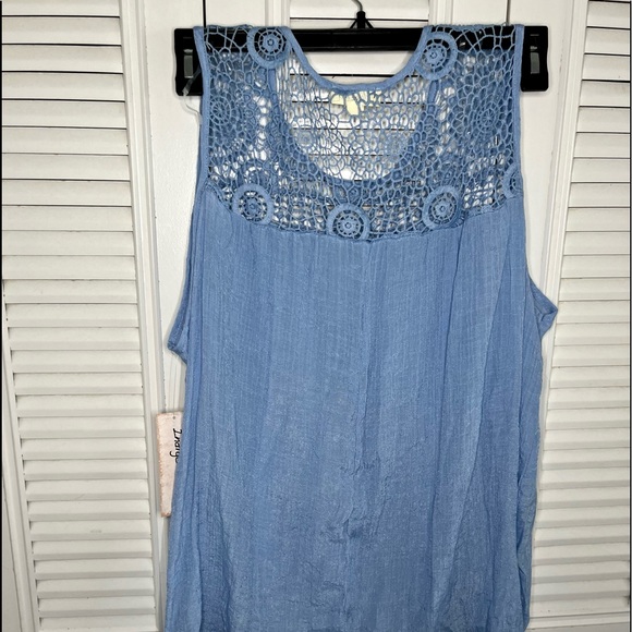 Pretty Blue sleeveless top size 2x - Picture 5 of 10